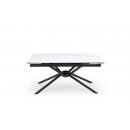 Стол обеденный HALMAR VITORINO белый мрамор/черный 160-220/90